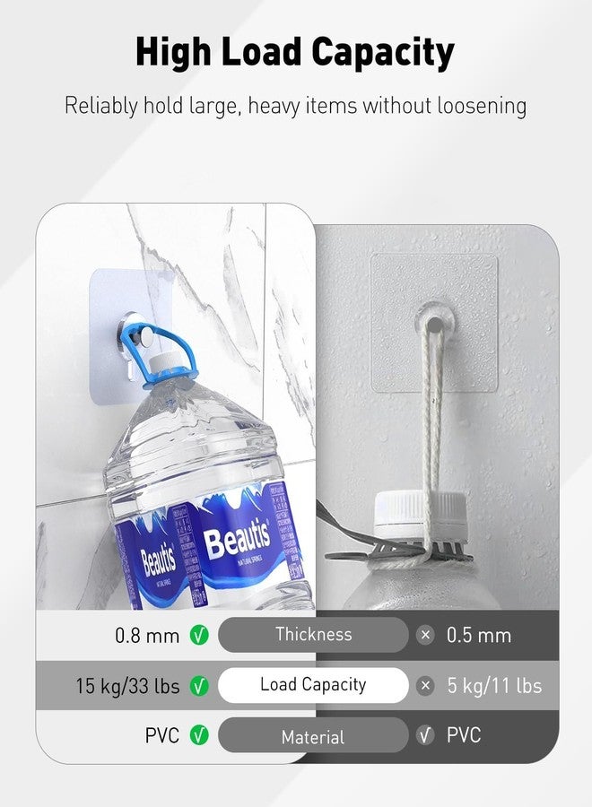 CentraLit خطافات جدارية ذاتية اللصق من سنتراليت للتعليق، شفافة ومقاومة للماء، تركيب بدون حفر، عبوة من 20 قطعة، للحمام والمطبخ شديد التحمل، معلقات جدارية، أدوات مطبخ، (20 قطعة) - Image 4